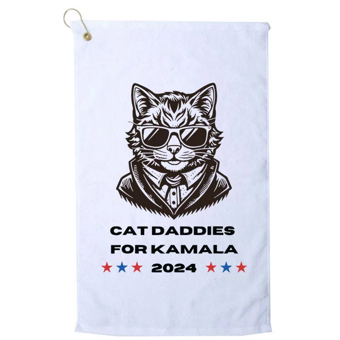 Cat Ladies For Kamala Cat 2024 Platinum Collection Golf Towel