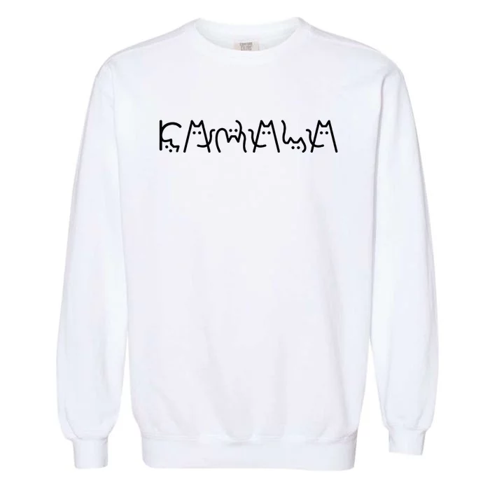 Cat Lady For Kamala Harris 2024 Cat Lettering Cat Ladies Garment-Dyed Sweatshirt