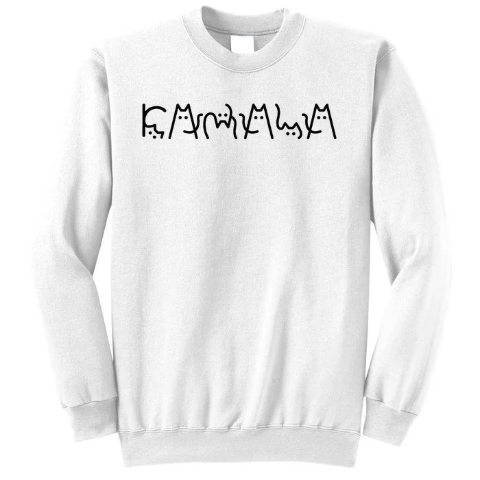 Cat Lady For Kamala Harris 2024 Cat Lettering Cat Ladies Sweatshirt