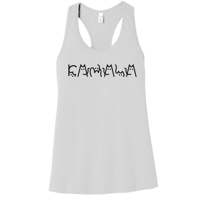 Cat Lady For Kamala Harris 2024 Cat Lettering Cat Ladies Women's Racerback Tank