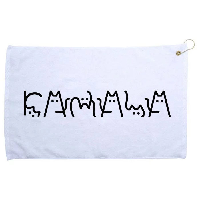 Cat Lady For Kamala Harris 2024 Cat Lettering Cat Ladies Grommeted Golf Towel