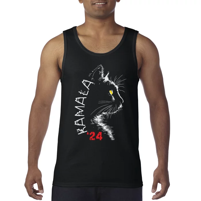 Cat Ladies For Kamala Cat 2024 President Kamala Harris Tank Top