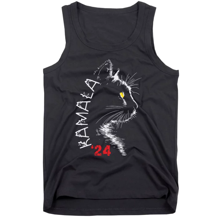 Cat Ladies For Kamala Cat 2024 President Kamala Harris Tank Top