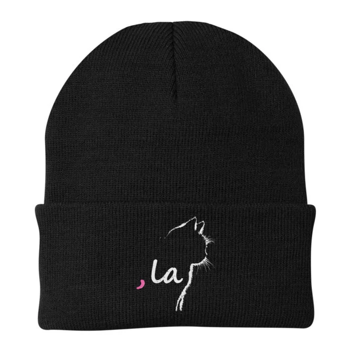 Cat Ladies For Kamala Harris For President 2024 Comma La Knit Cap Winter Beanie