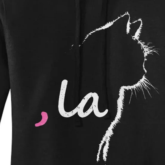 Cat Ladies For Kamala Harris For President 2024 Comma La Women's Pullover Hoodie