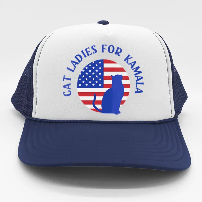 Cat Ladies For Kamala The Assignment Project 2024 Vote Trucker Hat