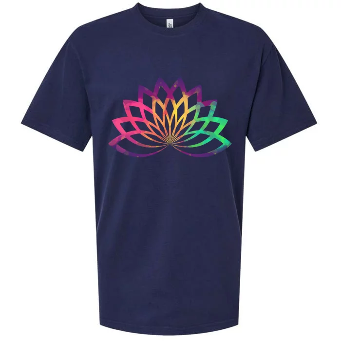 Colorful Lotus Flower Brightly Coloured Yoga Gift Cute Gift Sueded Cloud Jersey T-Shirt