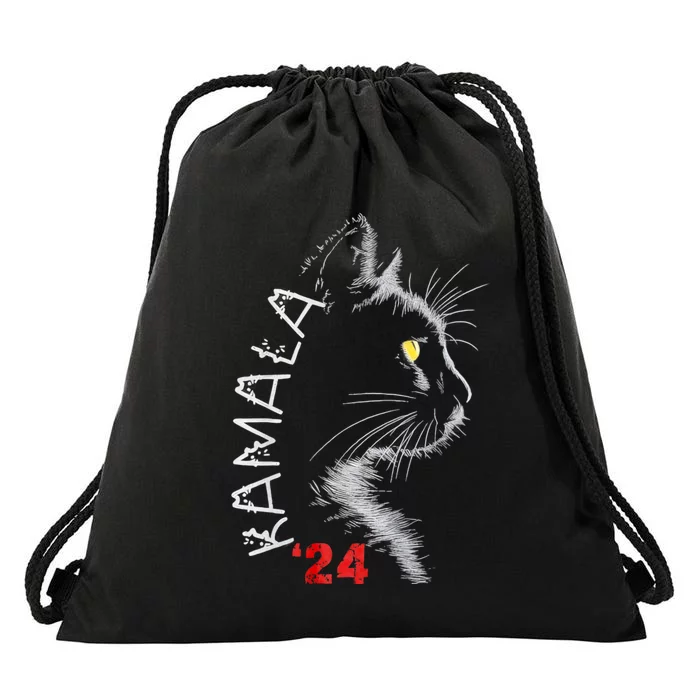 Cat Ladies For Kmala Cat 2024 President Kamalaaharris Drawstring Bag