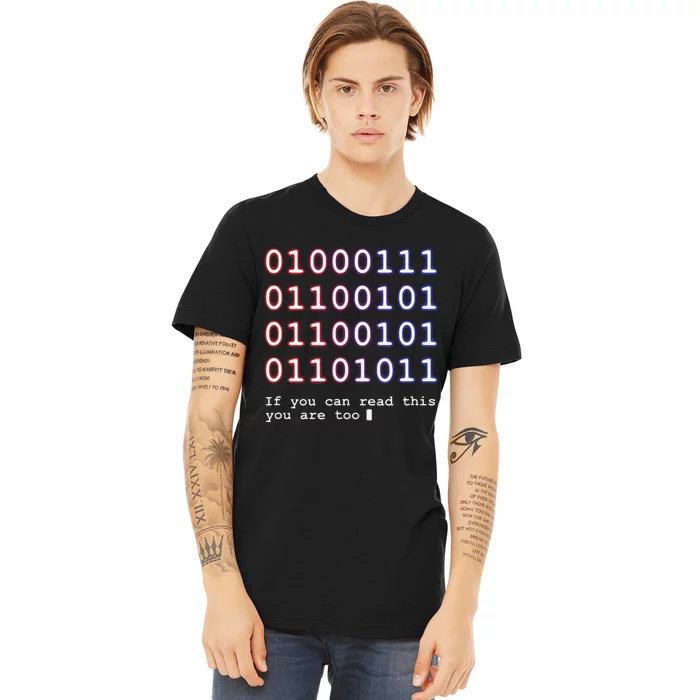 Code Lover Funny Binary Code Tee Tech Lover Premium T-Shirt