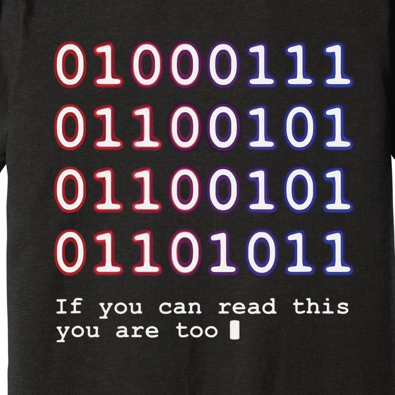 Code Lover Funny Binary Code Tee Tech Lover Premium T-Shirt