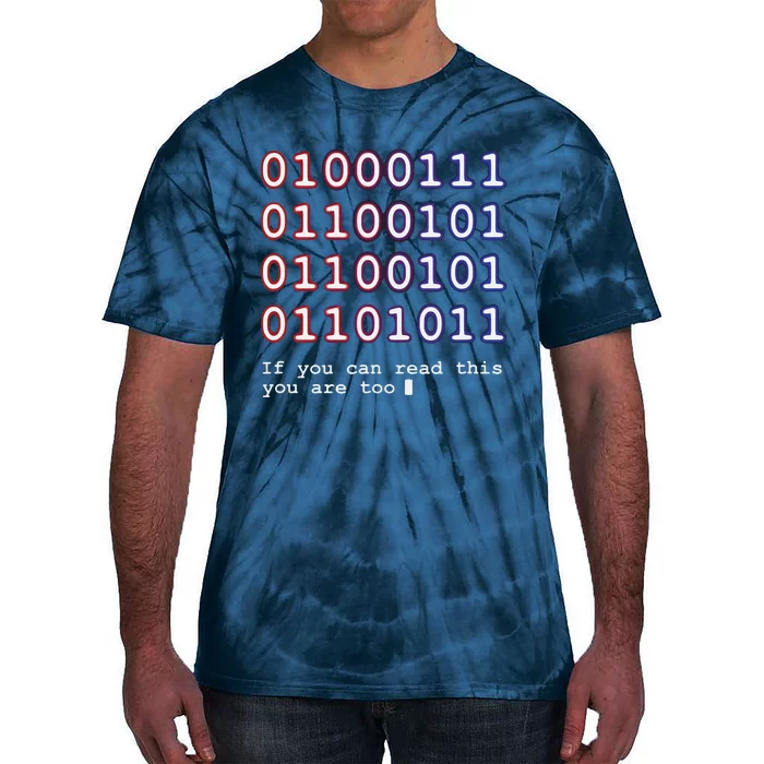 Code Lover Funny Binary Code Tee Tech Lover Tie-Dye T-Shirt