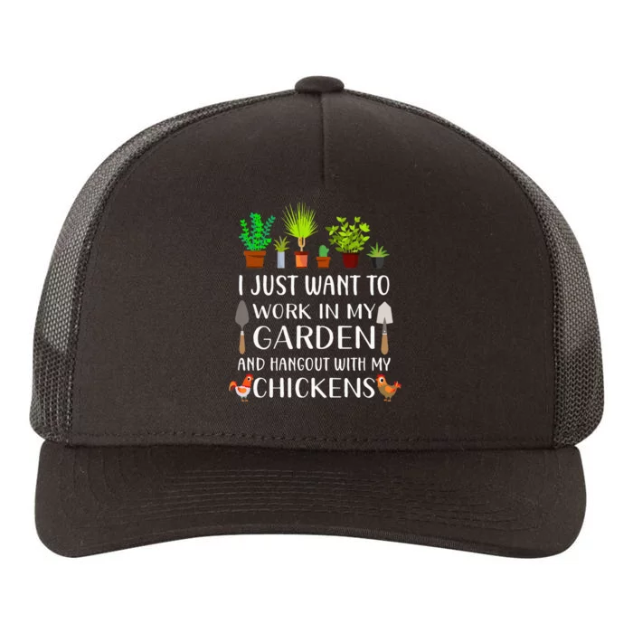 Chicken Lover Funny Gardening For Men Women Gardener Yupoong Adult 5-Panel Trucker Hat