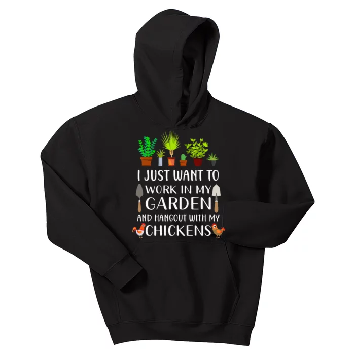 Chicken Lover Funny Gardening For Men Women Gardener Kids Hoodie