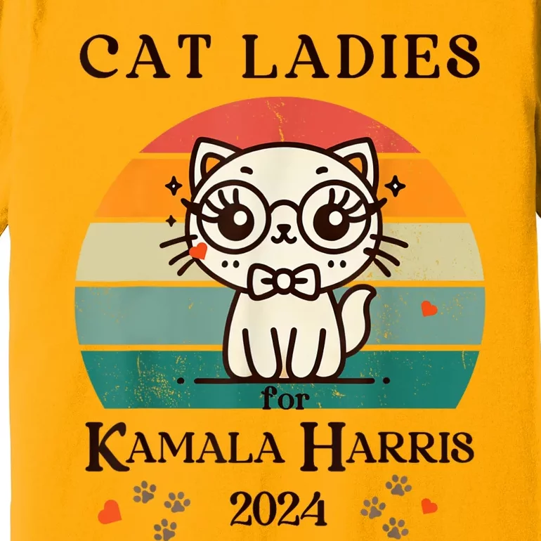 Cat Ladies For Kamala Harris Premium T-Shirt