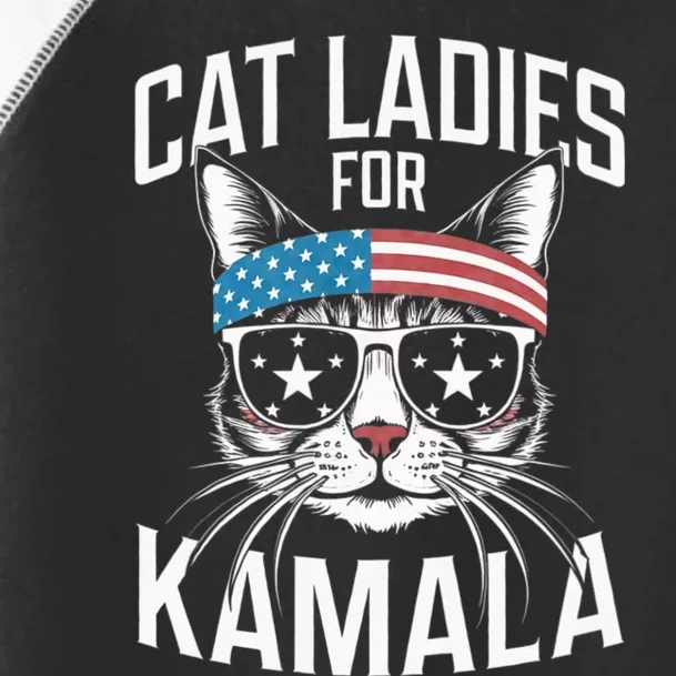 Cat Ladies For Kamala Funny Cat 2024 Toddler Fine Jersey T-Shirt