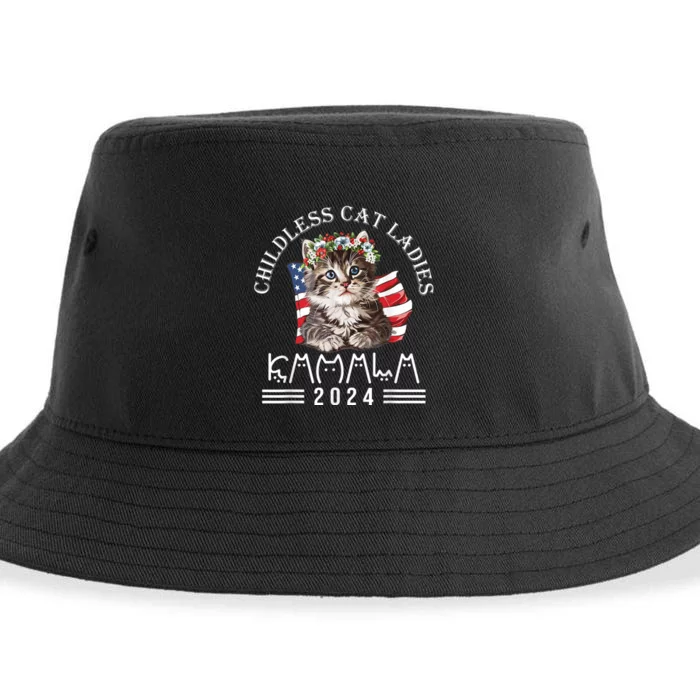 Cat Lady Fun Childless Cat Ladies 2024 Sustainable Bucket Hat