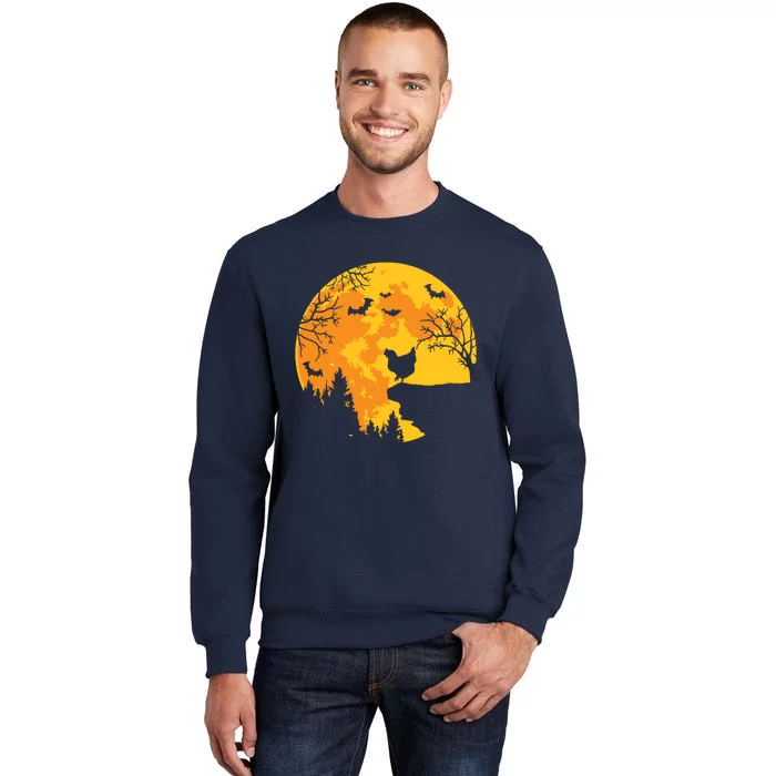 Chicken Lovers Funny Chicken And Moon Halloween Costume Sweatshirt