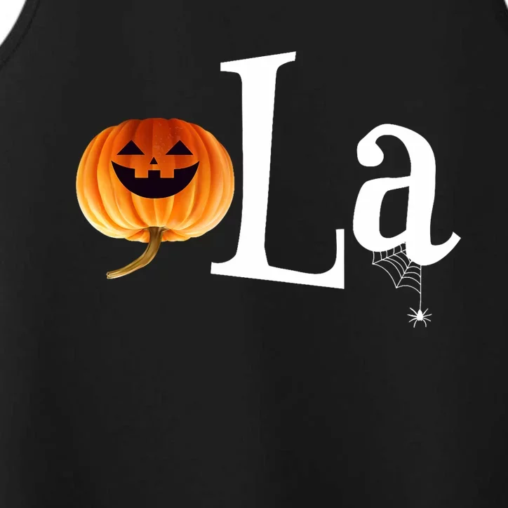 Comma La Funny Kamala Harris Halloween Pumpkin Performance Tank