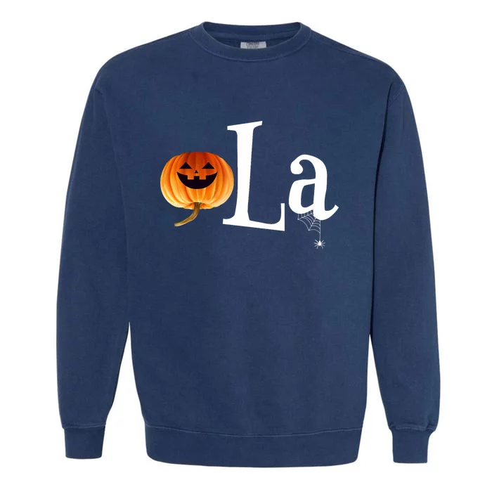 Comma La Funny Kamala Harris Halloween Pumpkin Garment-Dyed Sweatshirt