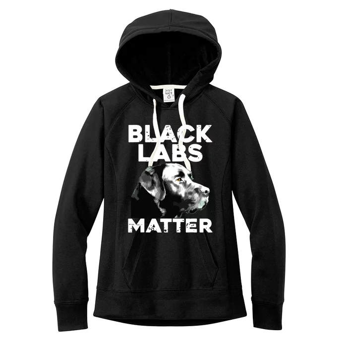 Cool Labrador For Men Women Black Labs Matter Service Animal Women's Fleece Hoodie