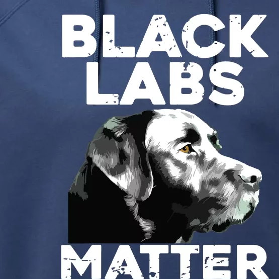 Cool Labrador For Men Women Black Labs Matter Service Animal Performance Fleece Hoodie