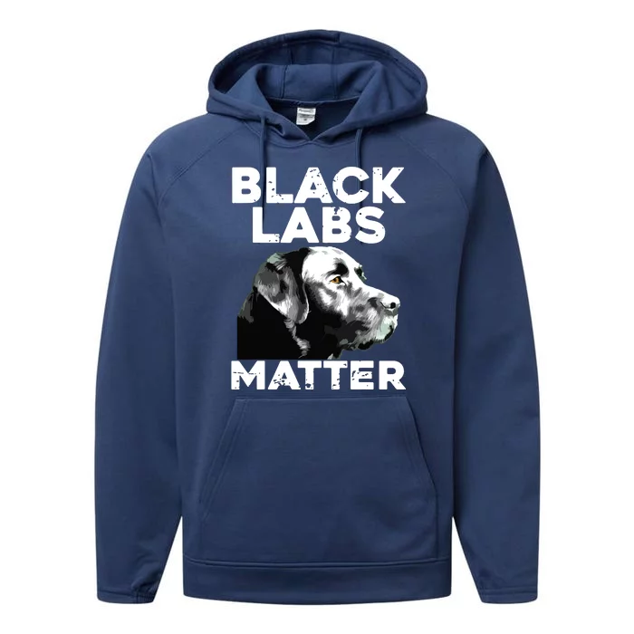 Cool Labrador For Men Women Black Labs Matter Service Animal Performance Fleece Hoodie