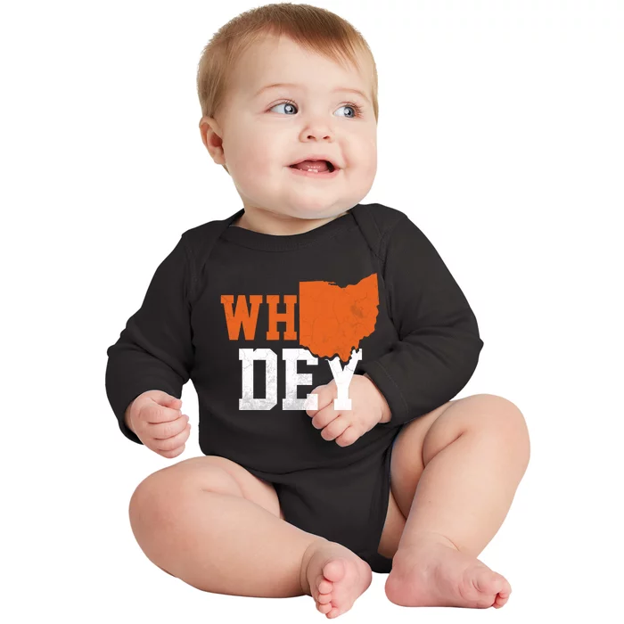 Cincinnati League For All Football Fans Baby Long Sleeve Bodysuit