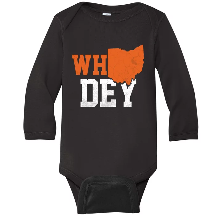 Cincinnati League For All Football Fans Baby Long Sleeve Bodysuit