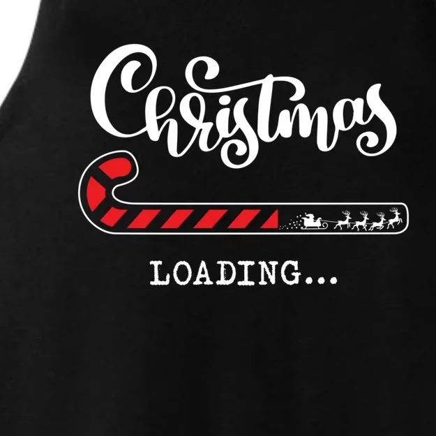 Christmas Loading Fall Funny Cute Fun Santa Claus Meaningful Gift Ladies Tri-Blend Wicking Tank