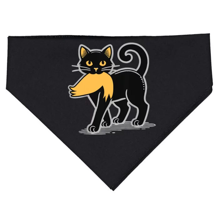 Cat Ladies For Kamala Harris Donald Trump 2024 Sarcastic USA-Made Doggie Bandana