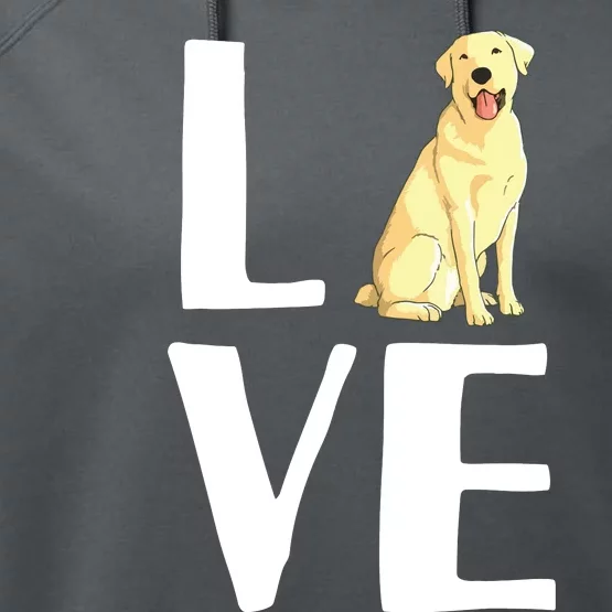 Cool Labrador For Men Women Yellow Lab Dog Lab Retriever Performance Fleece Hoodie