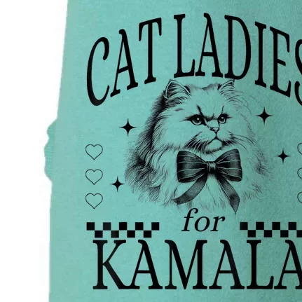 Cat Ladies For Kamala Doggie 3-End Fleece Hoodie