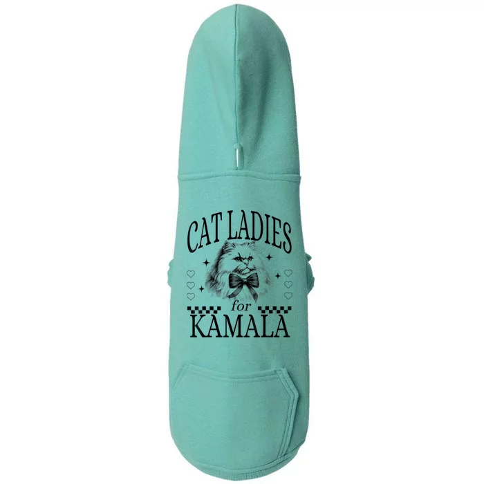 Cat Ladies For Kamala Doggie 3-End Fleece Hoodie