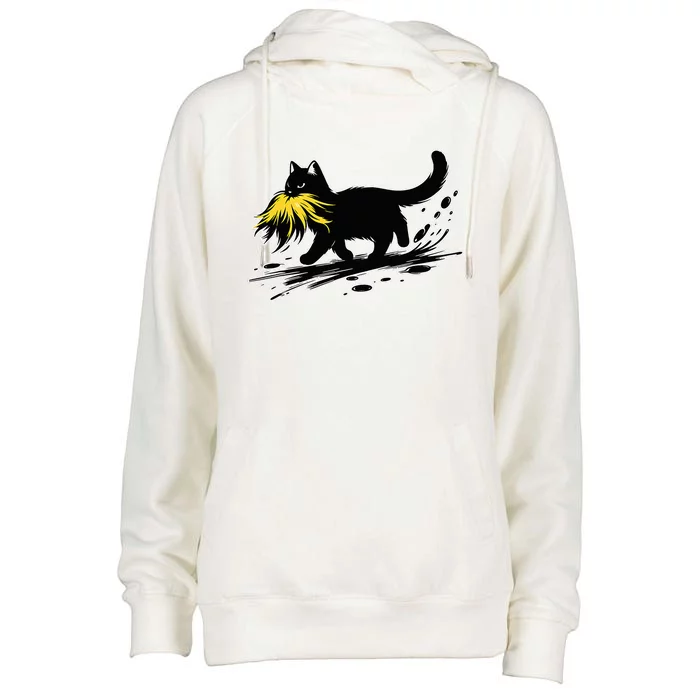 Cat Ladies For Kamala Harris Sarcastic Donald Trump 2024 Womens Funnel Neck Pullover Hood