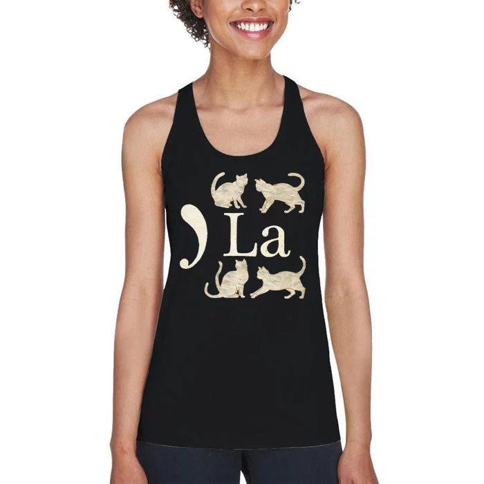 Comma La Floral Kamala Harris President 2024 Coma La Cats Women's Racerback Tank