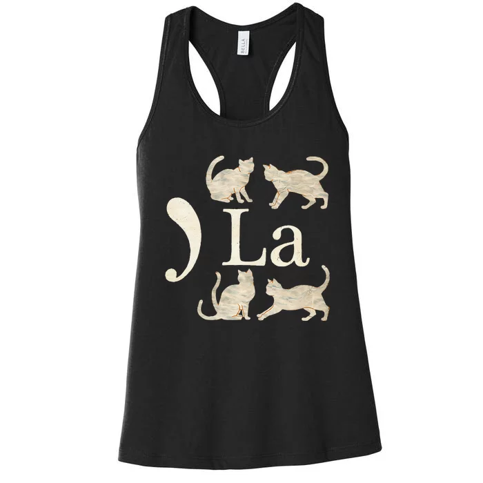 Comma La Floral Kamala Harris President 2024 Coma La Cats Women's Racerback Tank