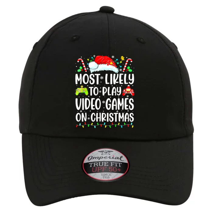 Christmas Lights Funny Gamer Most Likely To Play Video Games On Gift The Original Performance Cap