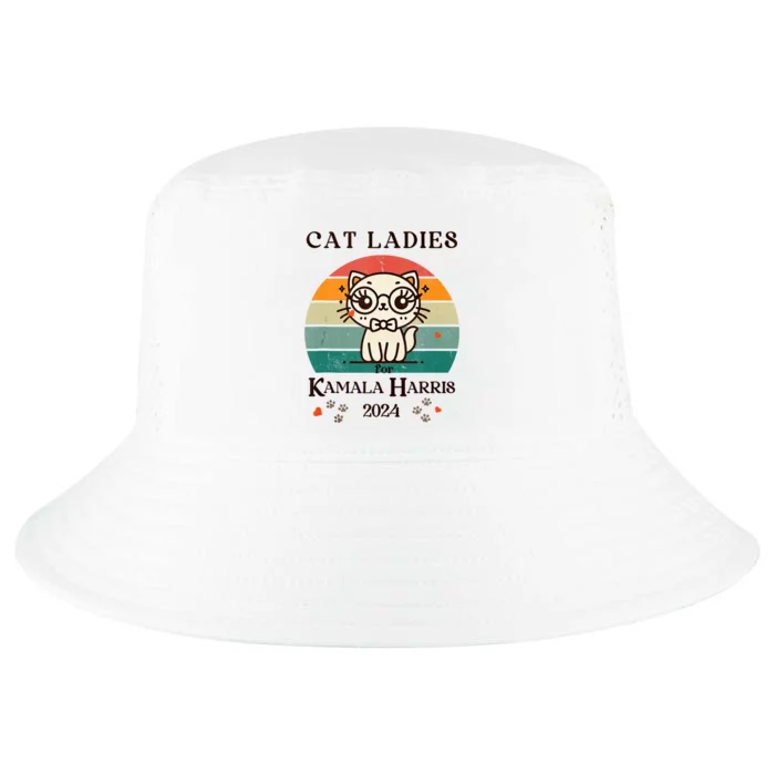 Cat Ladies For Kamala Harris Cool Comfort Performance Bucket Hat