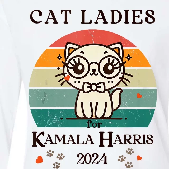 Cat Ladies For Kamala Harris Womens Cotton Relaxed Long Sleeve T-Shirt