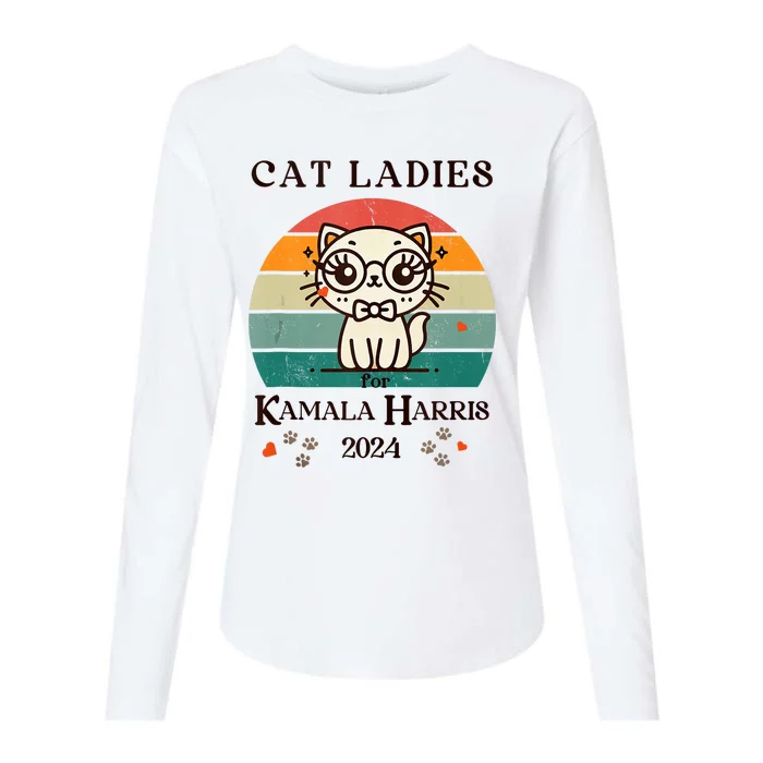 Cat Ladies For Kamala Harris Womens Cotton Relaxed Long Sleeve T-Shirt