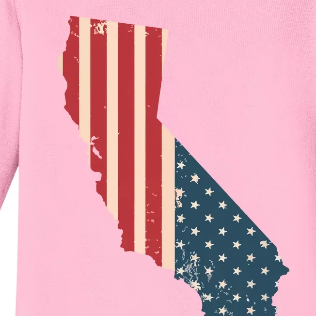 Cali Love Flag California American Flag T Baby Long Sleeve Bodysuit