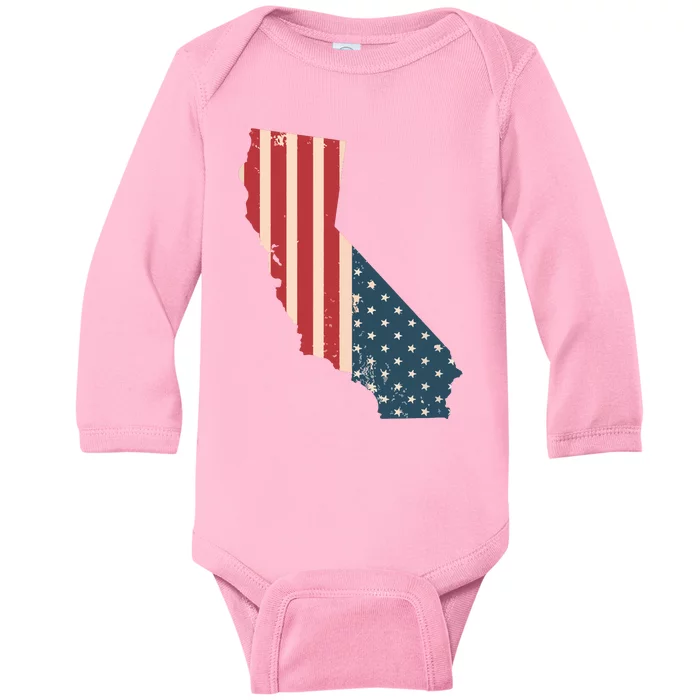 Cali Love Flag California American Flag T Baby Long Sleeve Bodysuit