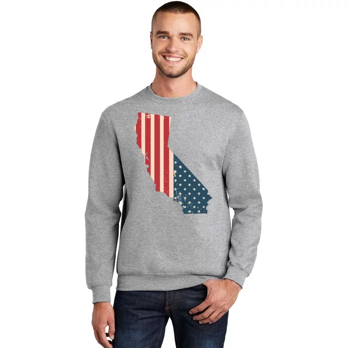 Cali Love Flag California American Flag T Tall Sweatshirt