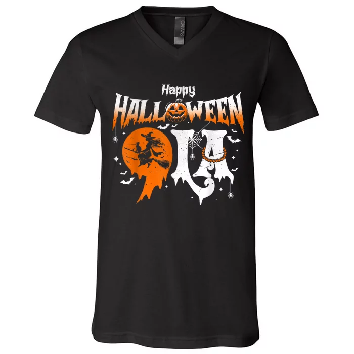 Comma La Funny Kamala Harris Halloween Pumpkin V-Neck T-Shirt