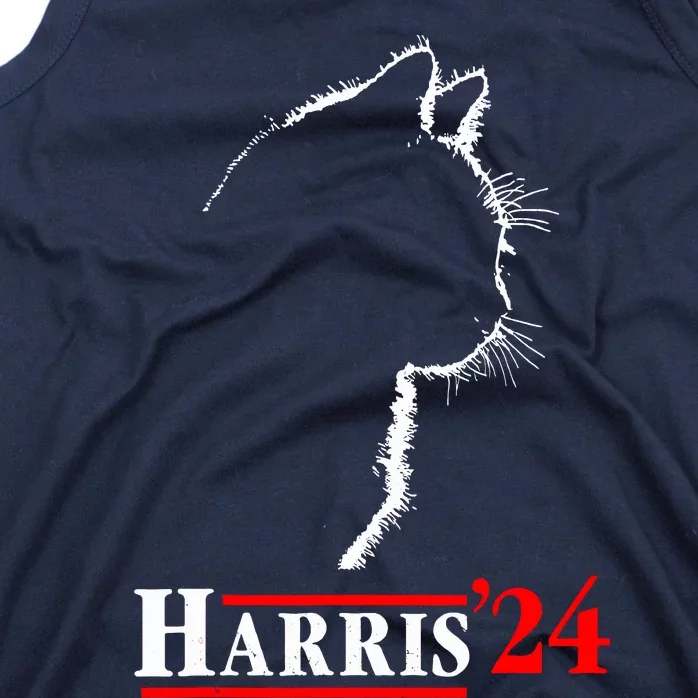 Cat Ladies For Kamala Funny Cat 2024 President Kamalaharris Tank Top