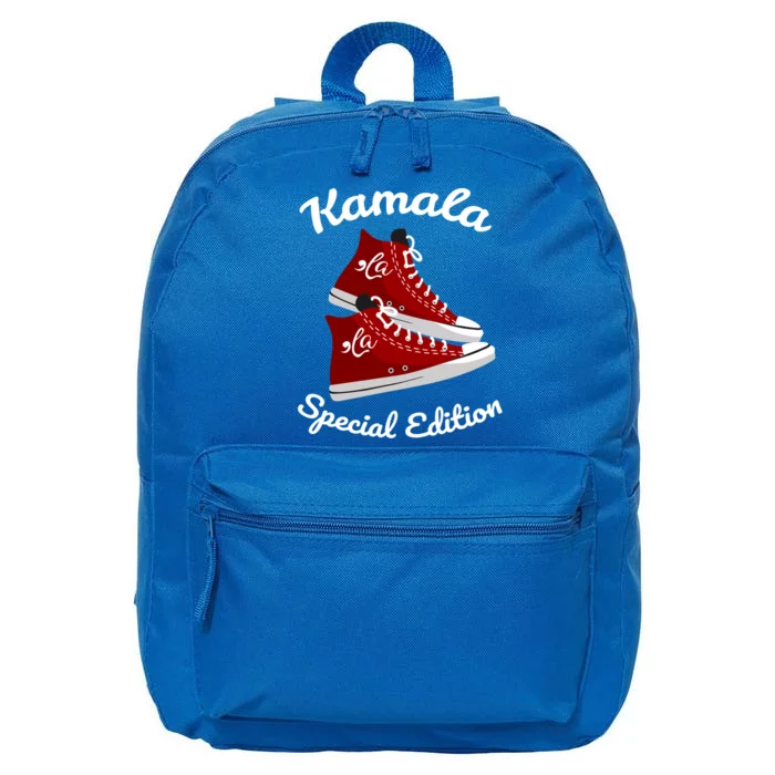 Comma La Funny Kamala Harris Vintage Sneakers Gift 16 in Basic Backpack