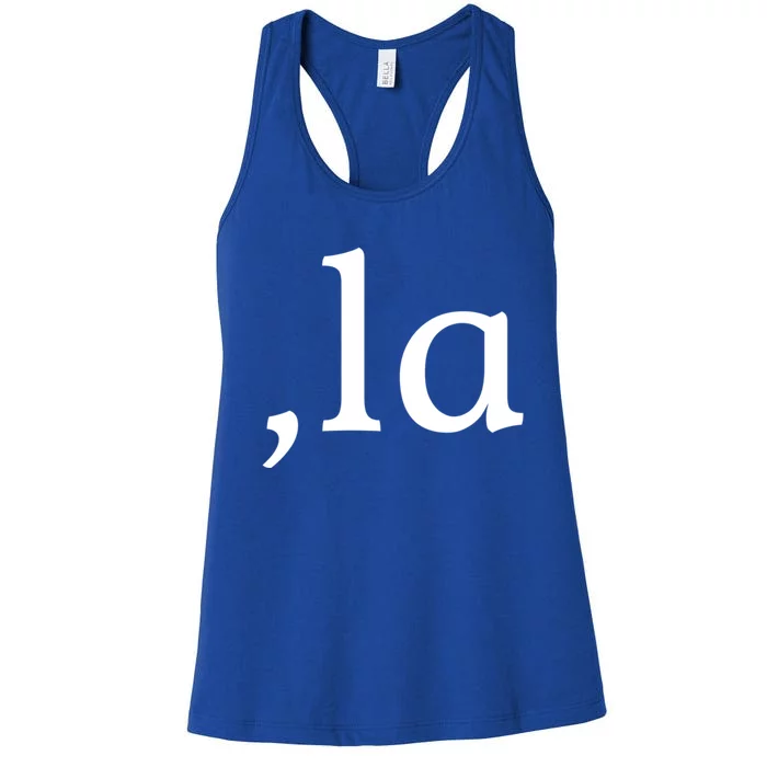 Comma La Funny Gift Women's Racerback Tank