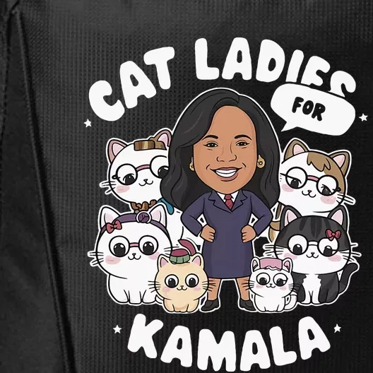 Cat Ladies For Kamala 2024 Presidential Support City Backpack