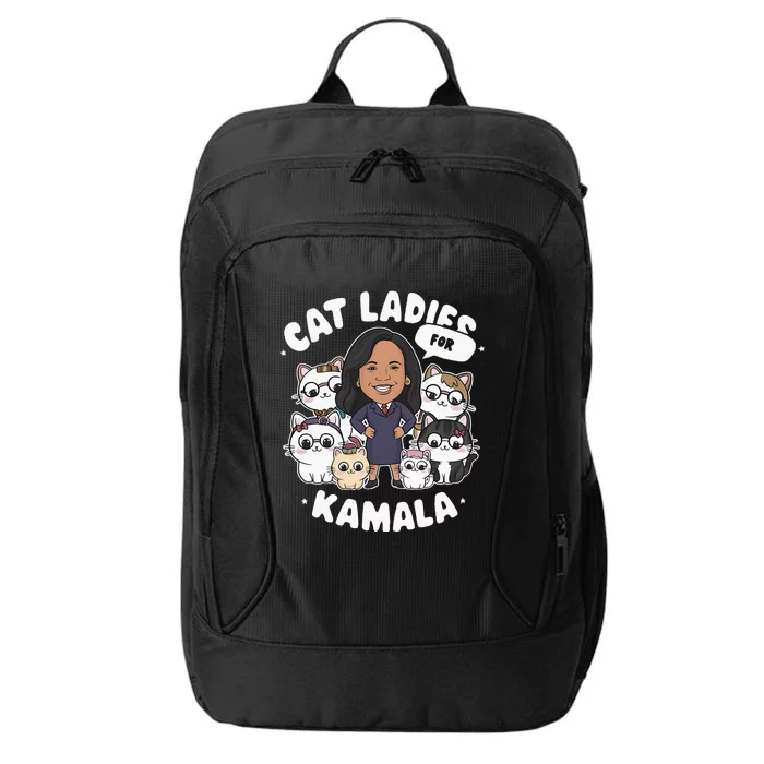 Cat Ladies For Kamala 2024 Presidential Support City Backpack