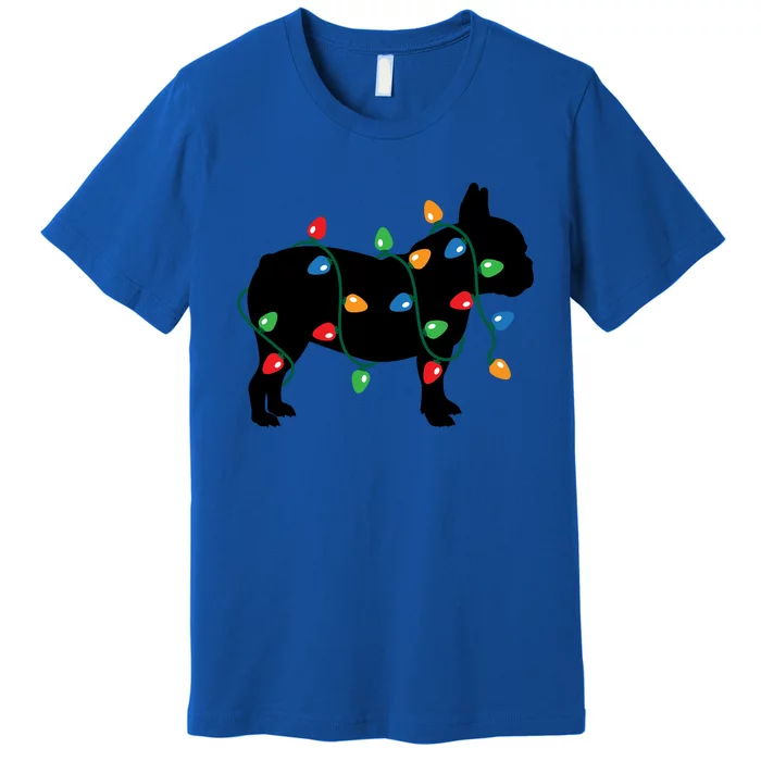 Christmas Lights French Bulldog Dog Lover Gift Premium T-Shirt